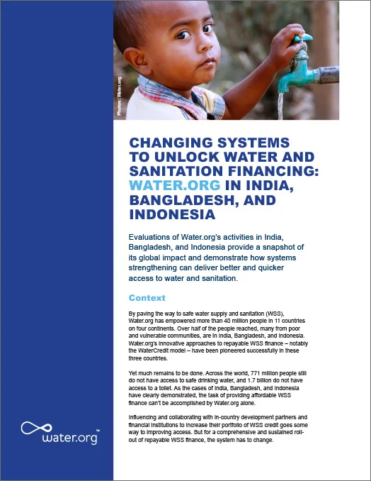 Changing systems to unlock water and sanitation financing thumbnail